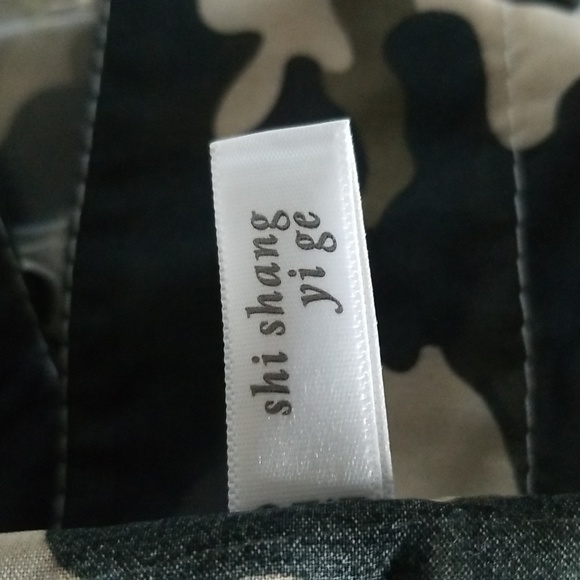 Shi Shang Yi Ge Georgette Military Style Print Dress Size XS - Picture 13 of 16